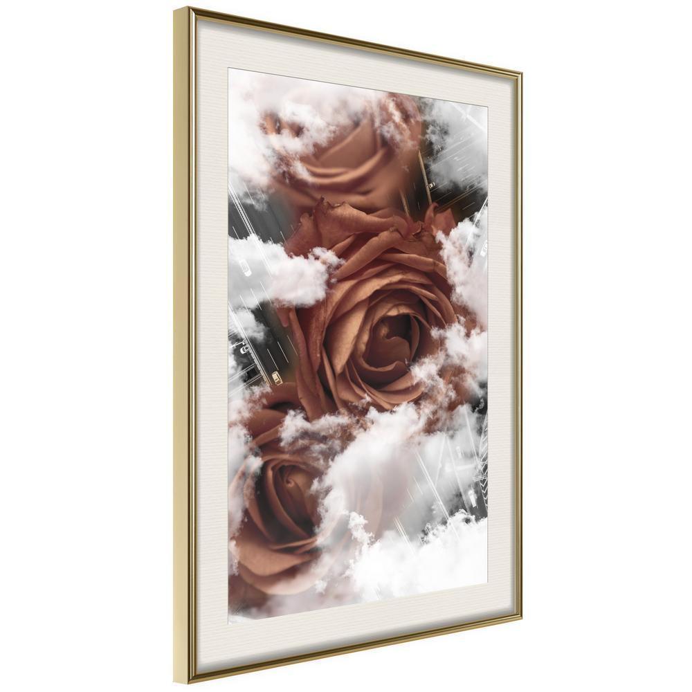 Autumn Framed Poster - Heavenly Roses-artwork for wall with acrylic glass protection