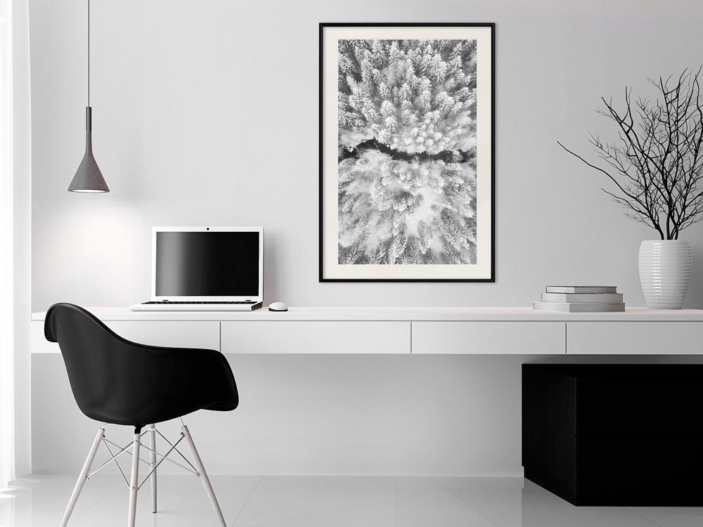 Winter Design Framed Artwork - Frost Land-artwork for wall with acrylic glass protection