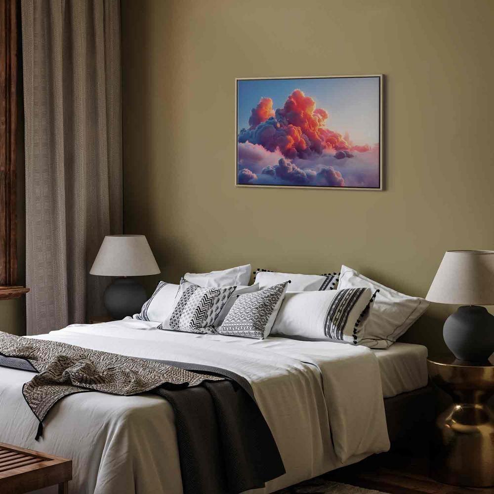 Canvas Print - Twilight Spectacle: Clouds in Shades of Pink and Violet