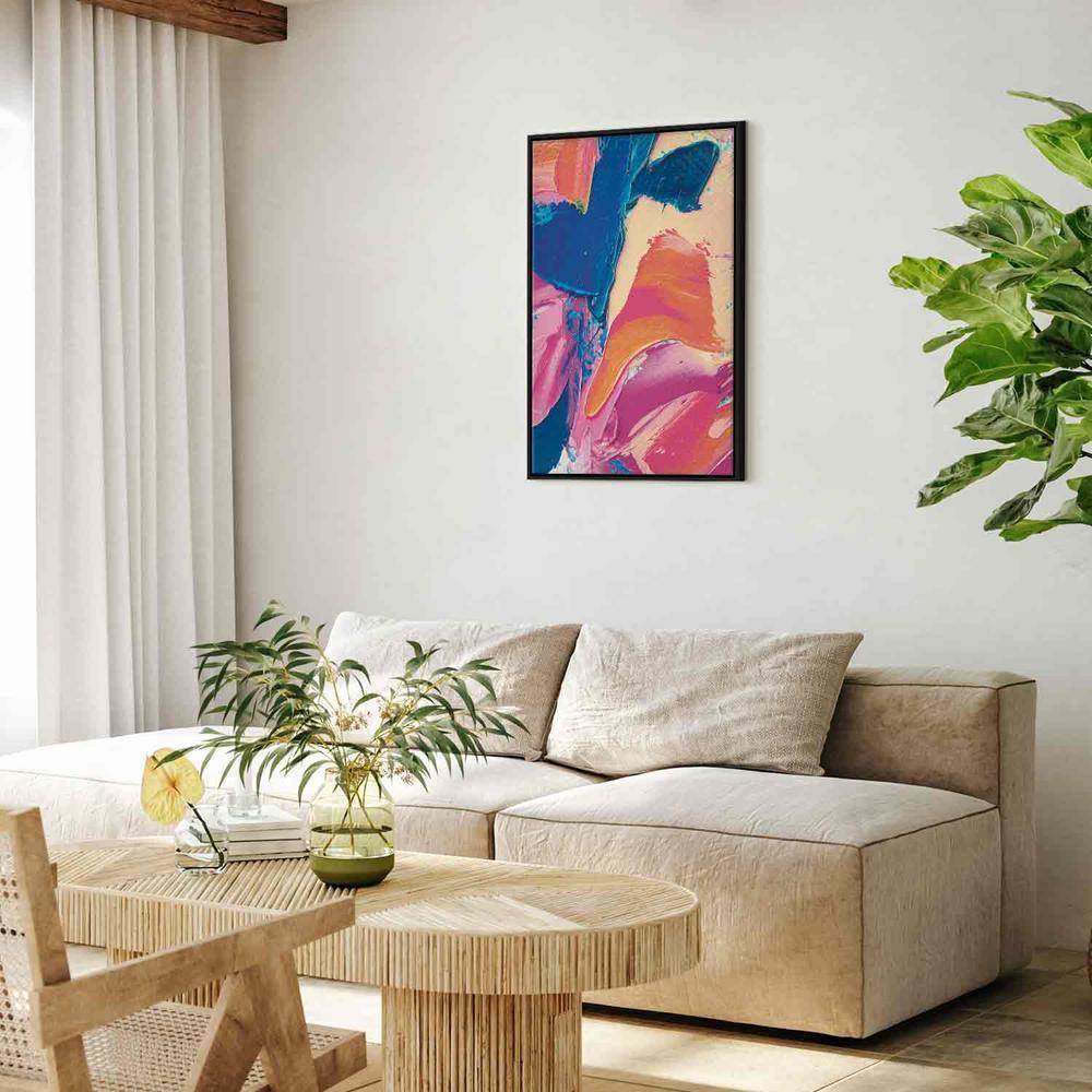 Canvas Print - Energetic Shapes - Dynamic Oil Paint Composition on Canvas