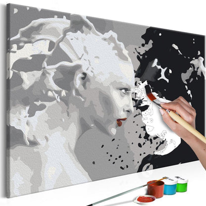 Start learning Painting - Paint By Numbers Kit - Black & White - new hobby