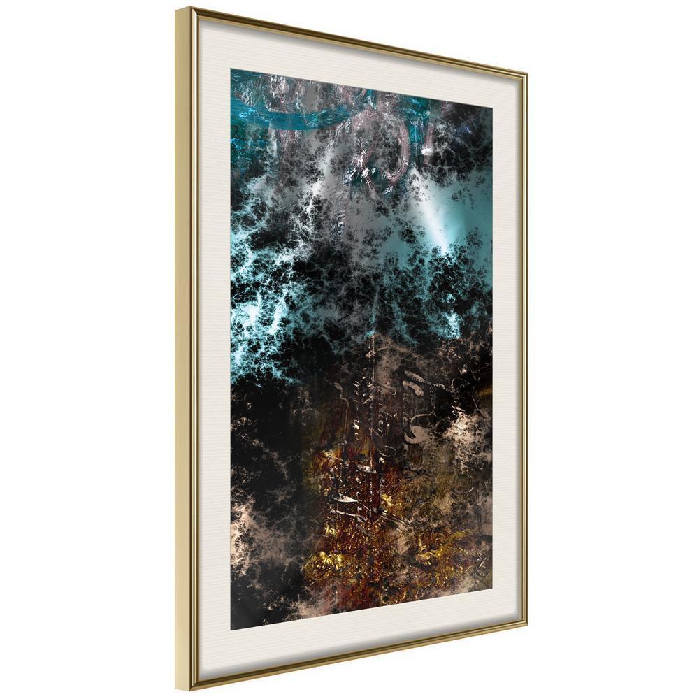 Abstract Poster Frame - Dark Matter I-artwork for wall with acrylic glass protection