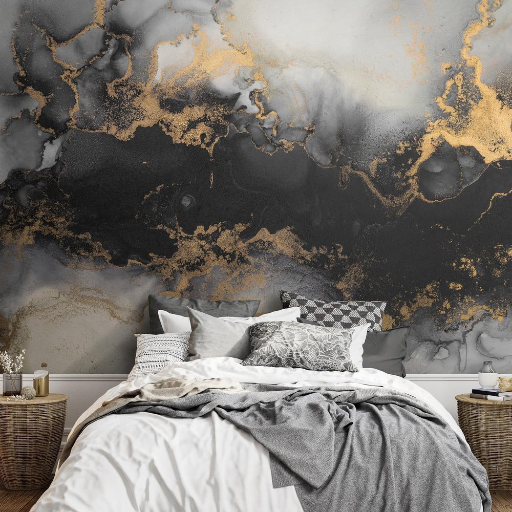 Wall Mural - Gold Explosions - an Abstract Pattern Inspired by Marble-Wall Murals-ArtfulPrivacy
