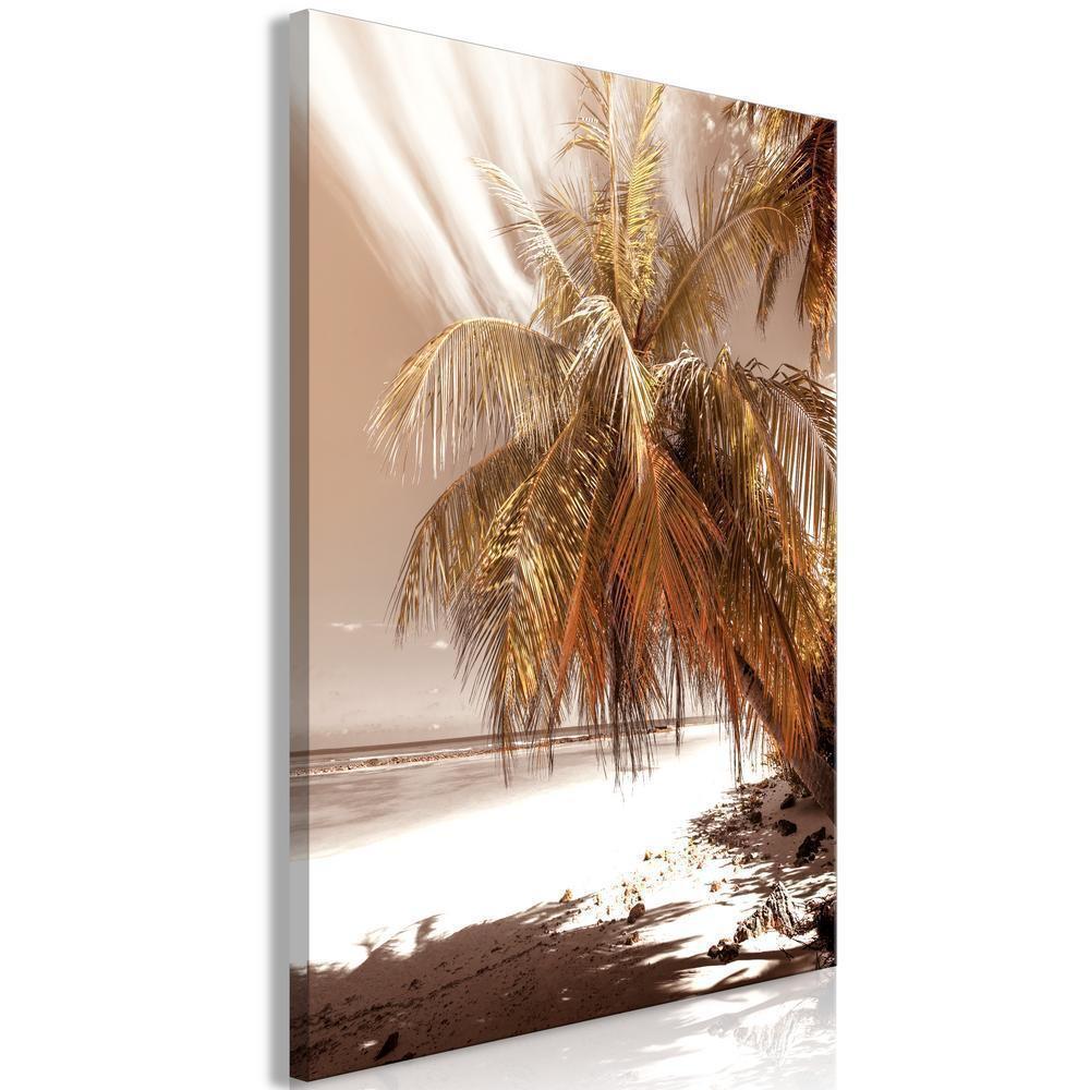 Canvas Print - Palm Shadow (1 Part) Vertical-ArtfulPrivacy-Wall Art Collection