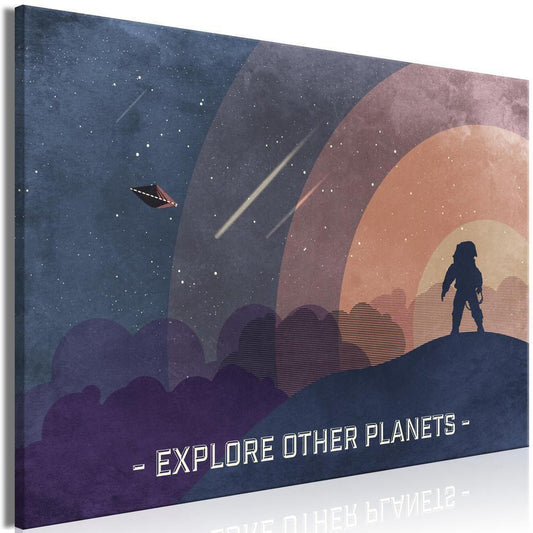 Canvas Print - Explore Other Planets (1 Part) Wide-ArtfulPrivacy-Wall Art Collection