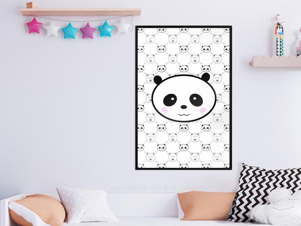Nursery Room Wall Frame - Panda and Friends-artwork for wall with acrylic glass protection