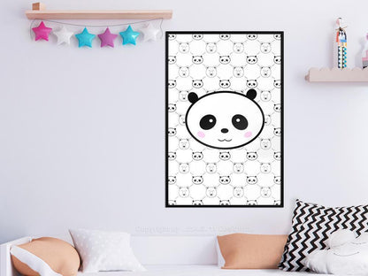 Nursery Room Wall Frame - Panda and Friends-artwork for wall with acrylic glass protection