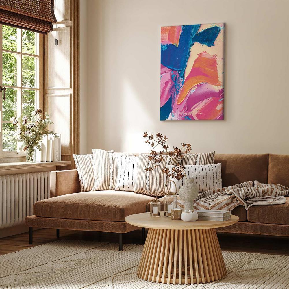 Canvas Print - Energetic Shapes - Dynamic Oil Paint Composition on Canvas