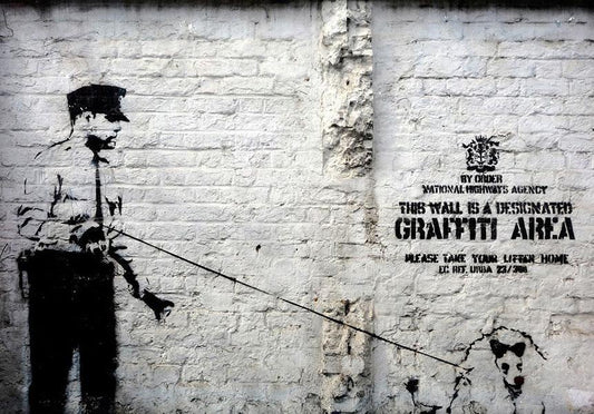 Wall Mural - Banksy - Graffiti Area-Wall Murals-ArtfulPrivacy