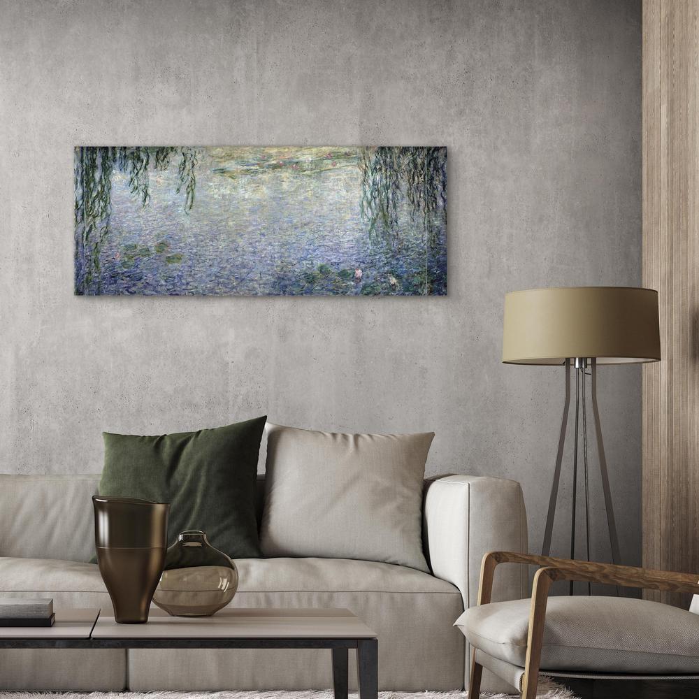 Canvas Print - Water Lilies: Two Weeping Willows-ArtfulPrivacy-Wall Art Collection