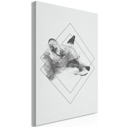 Canvas Print - Clever Fox (1 Part) Vertical-ArtfulPrivacy-Wall Art Collection