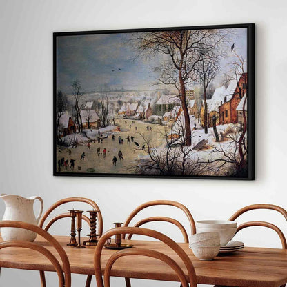 Canvas Print - Winter Landscape with Birdtrap (Pieter Bruegel the Elder)