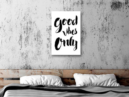 Canvas Print - Good Vibes Only (1 Part) Vertical-ArtfulPrivacy-Wall Art Collection