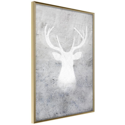 Winter Design Framed Artwork - White Shadow-artwork for wall with acrylic glass protection
