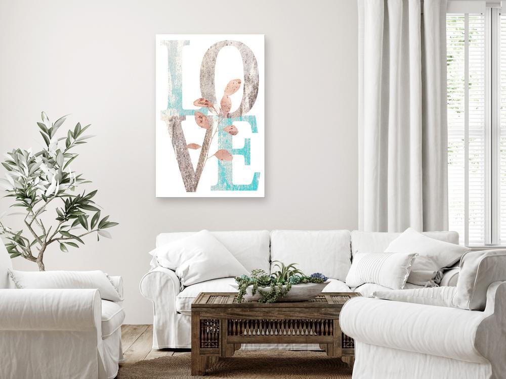 Canvas Print - Flourishing Letters (1 Part) Vertical-ArtfulPrivacy-Wall Art Collection