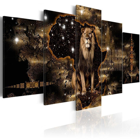 Durable Plexiglas Decorative Print - Acrylic Print - Golden Lion - ArtfulPrivacy