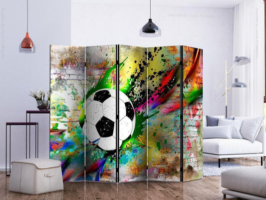 Decorative partition-Room Divider - Urban Gameplay II-Folding Screen Wall Panel by ArtfulPrivacy