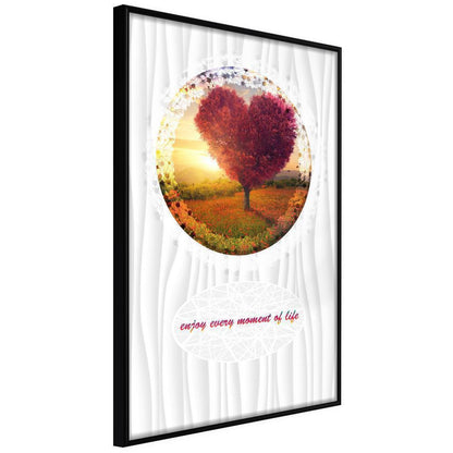 Abstract Poster Frame - Heart Tree II-artwork for wall with acrylic glass protection