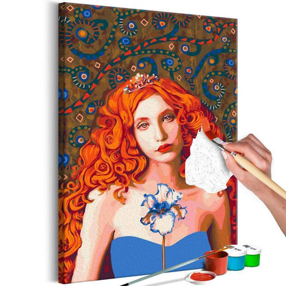 Start learning Painting - Paint By Numbers Kit - Woman With an Iris - new hobby