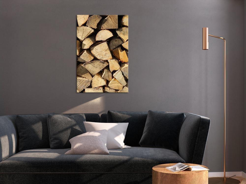 Canvas Print - Beauty of Wood (1 Part) Vertical-ArtfulPrivacy-Wall Art Collection