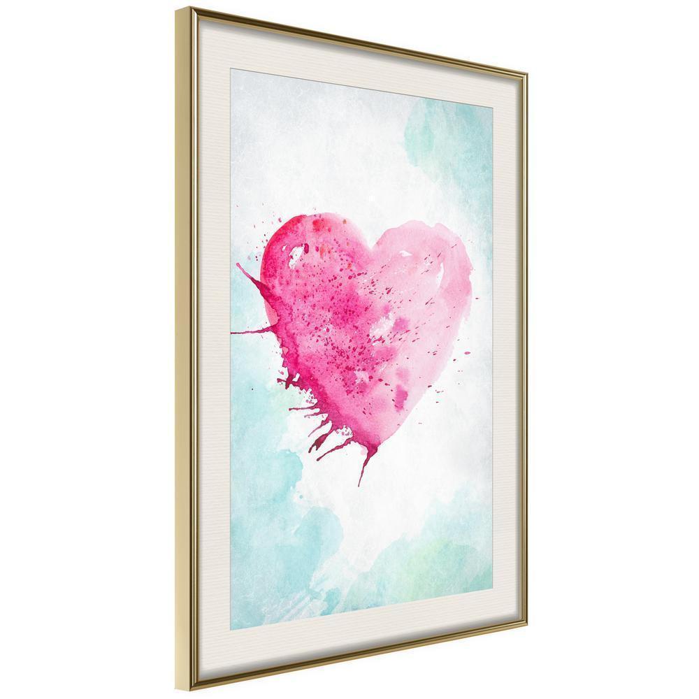 Abstract Poster Frame - Symbol Of Love-artwork for wall with acrylic glass protection