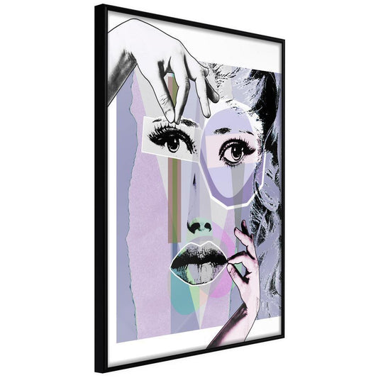 Abstract Poster Frame - Pieced Together-artwork for wall with acrylic glass protection