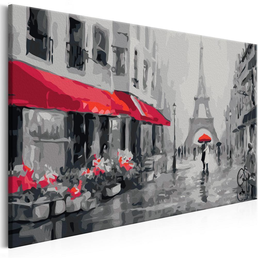 Start learning Painting - Paint By Numbers Kit - Rainy Paris - new hobby