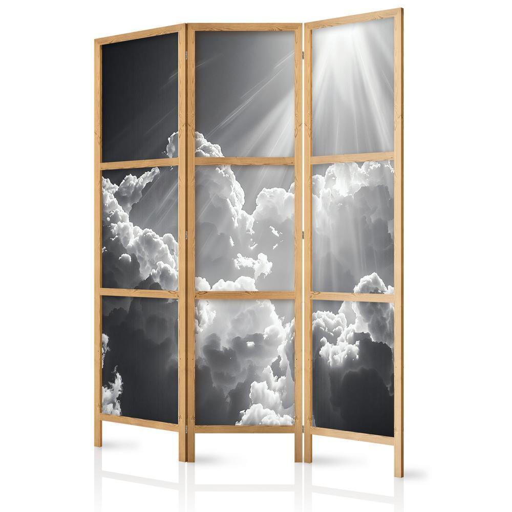 Japanese Room Divider - Hope in the Clouds: Inspirujące Promienie Słońca – przebudź emocje