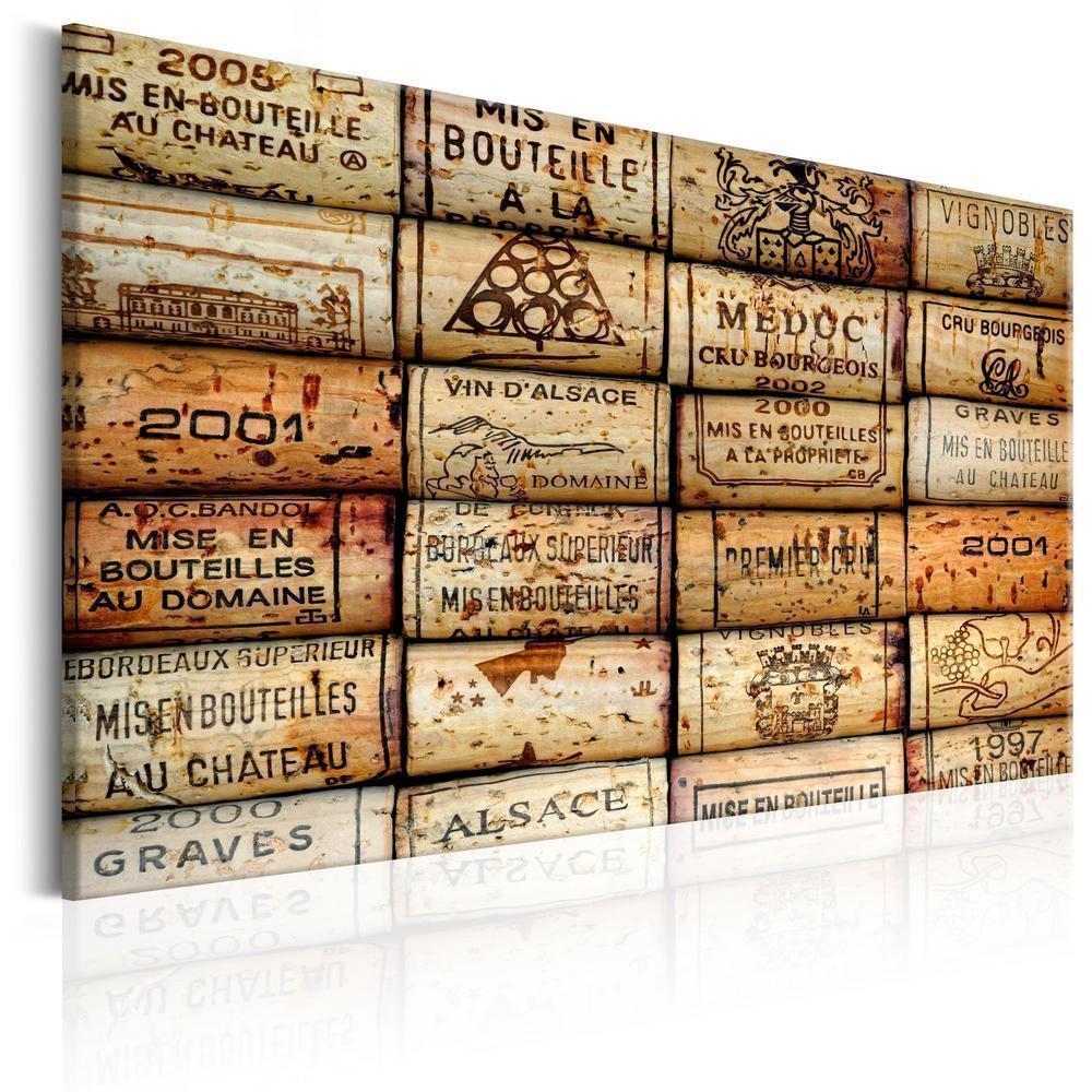 Cork board Canvas with design - Decorative Pinboard - Vineyard of Memories-ArtfulPrivacy