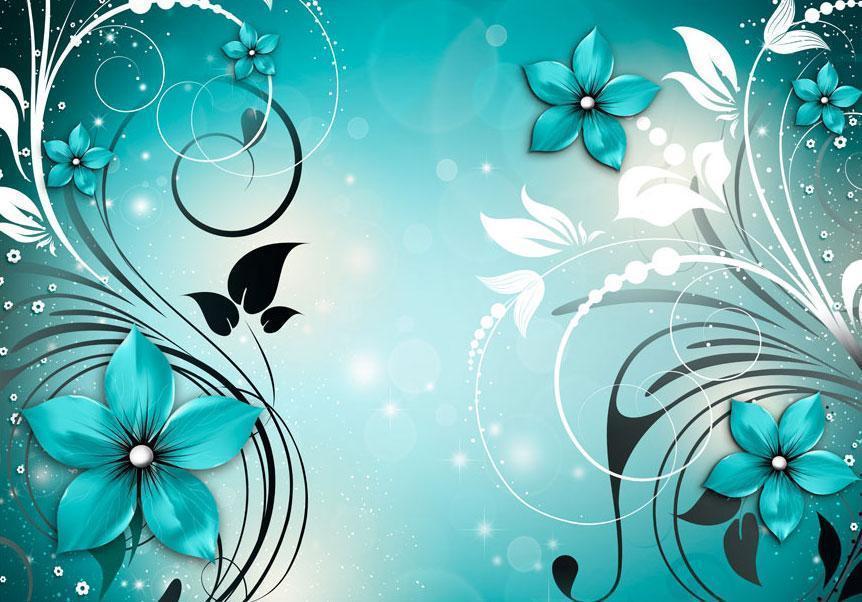 Wall Mural - Turquoise dream-Wall Murals-ArtfulPrivacy