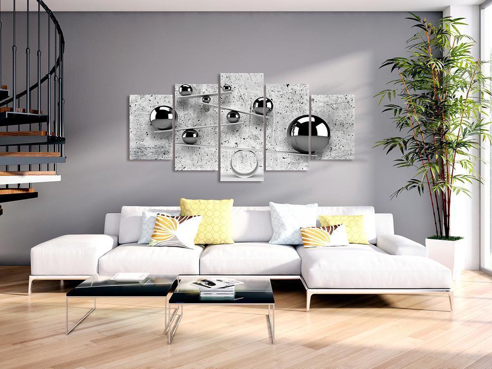 Canvas Print - Balls and Concrete (5 Parts) Wide-ArtfulPrivacy-Wall Art Collection