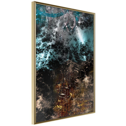 Abstract Poster Frame - Dark Matter I-artwork for wall with acrylic glass protection