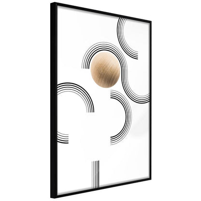 Abstract Poster Frame - Sphere in a Trap-artwork for wall with acrylic glass protection