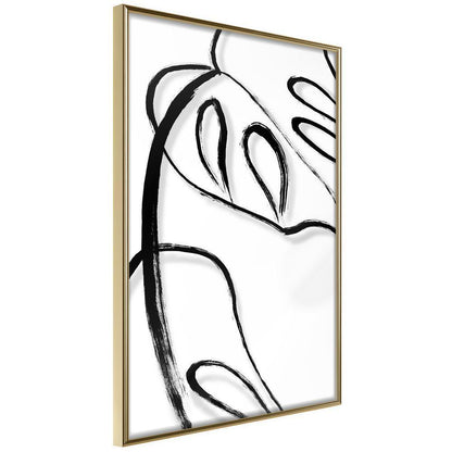 Botanical Wall Art - Painted Monstera Leaf-artwork for wall with acrylic glass protection