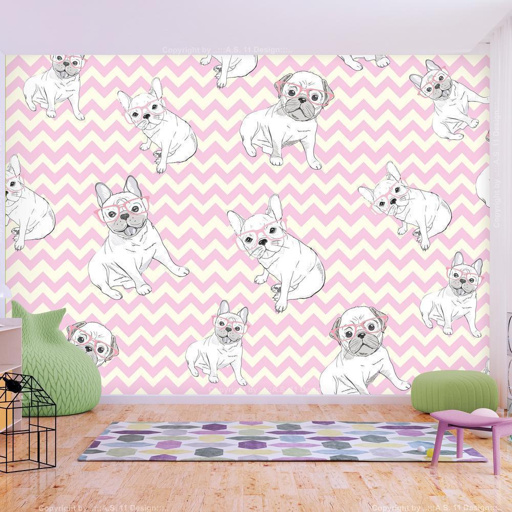 Wall Mural - Sweet Puppies-Wall Murals-ArtfulPrivacy