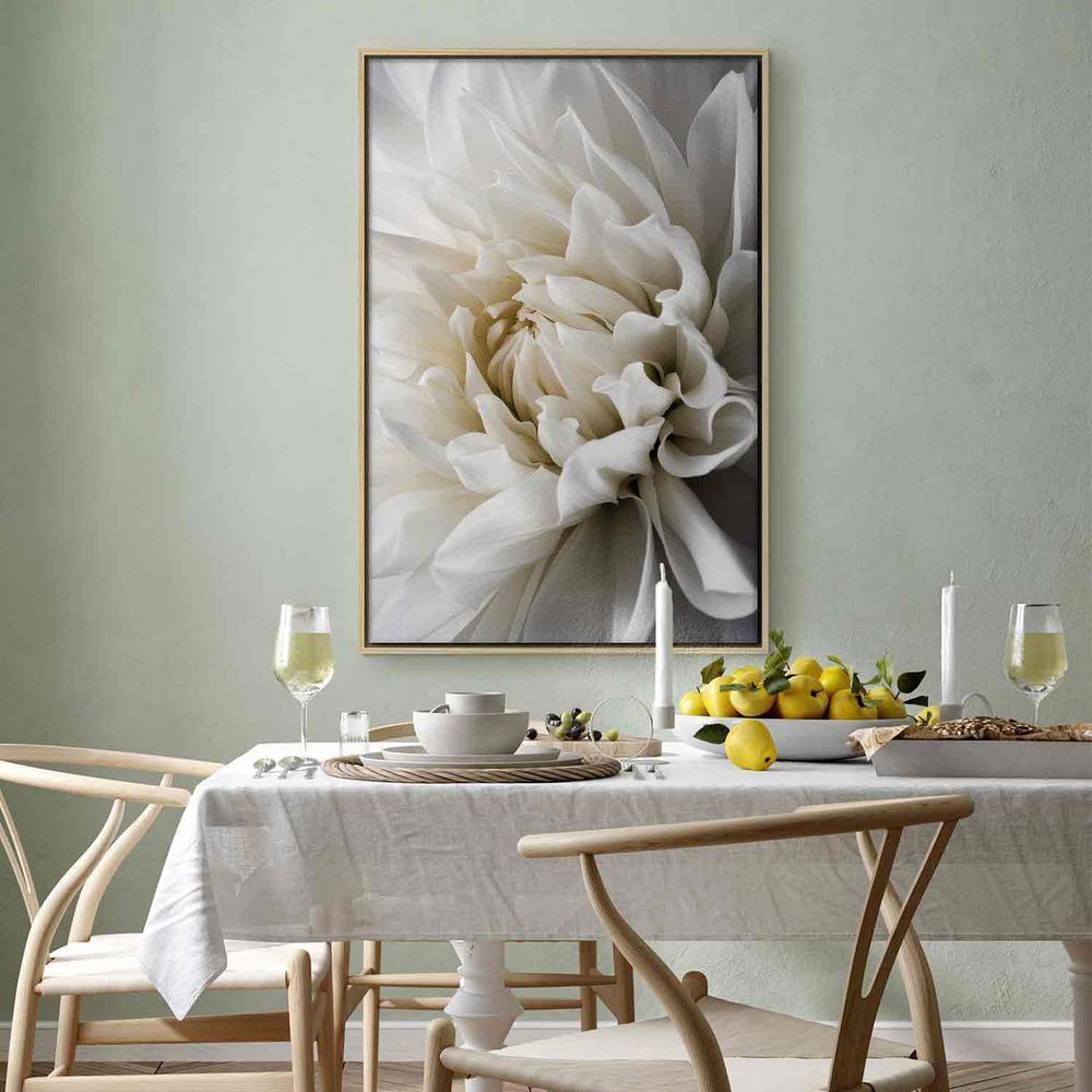 Canvas Print - White Dahlia