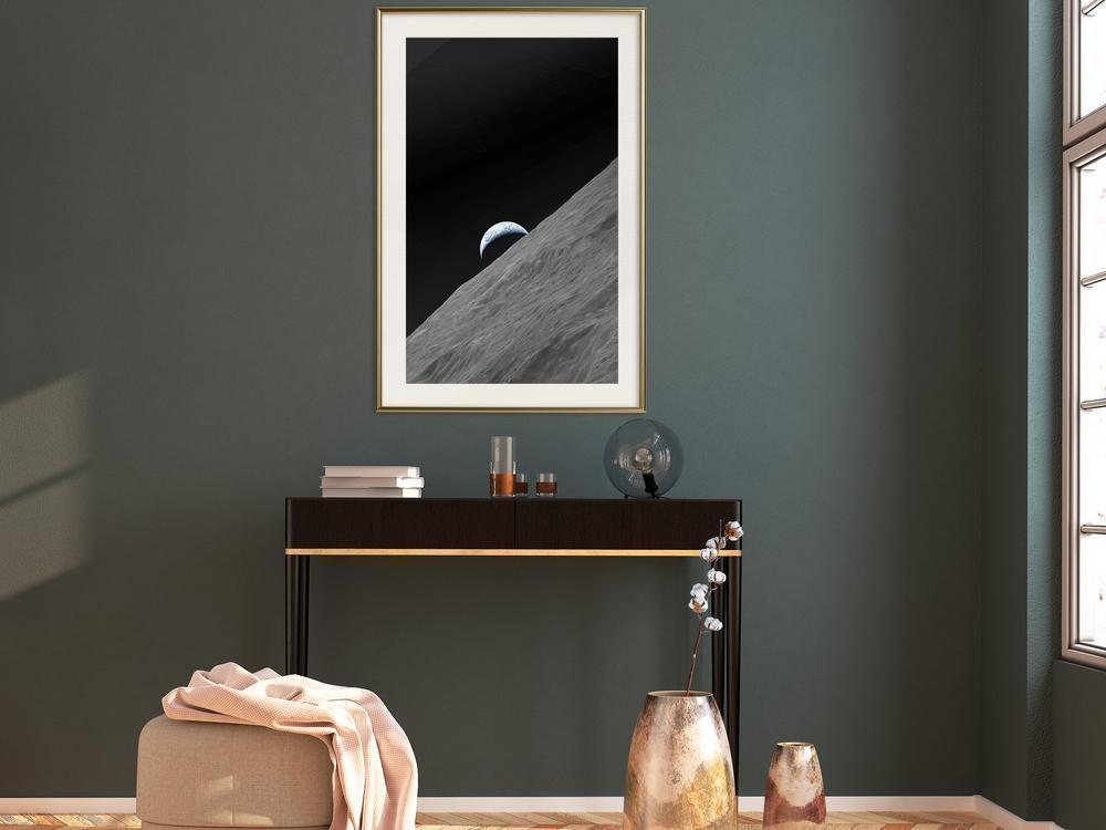 Framed Art - Planet in the Shadow-artwork for wall with acrylic glass protection