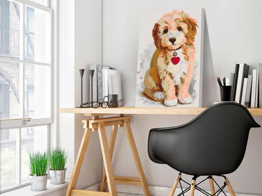 Start learning Painting - Paint By Numbers Kit - Dog (Puppy) - new hobby