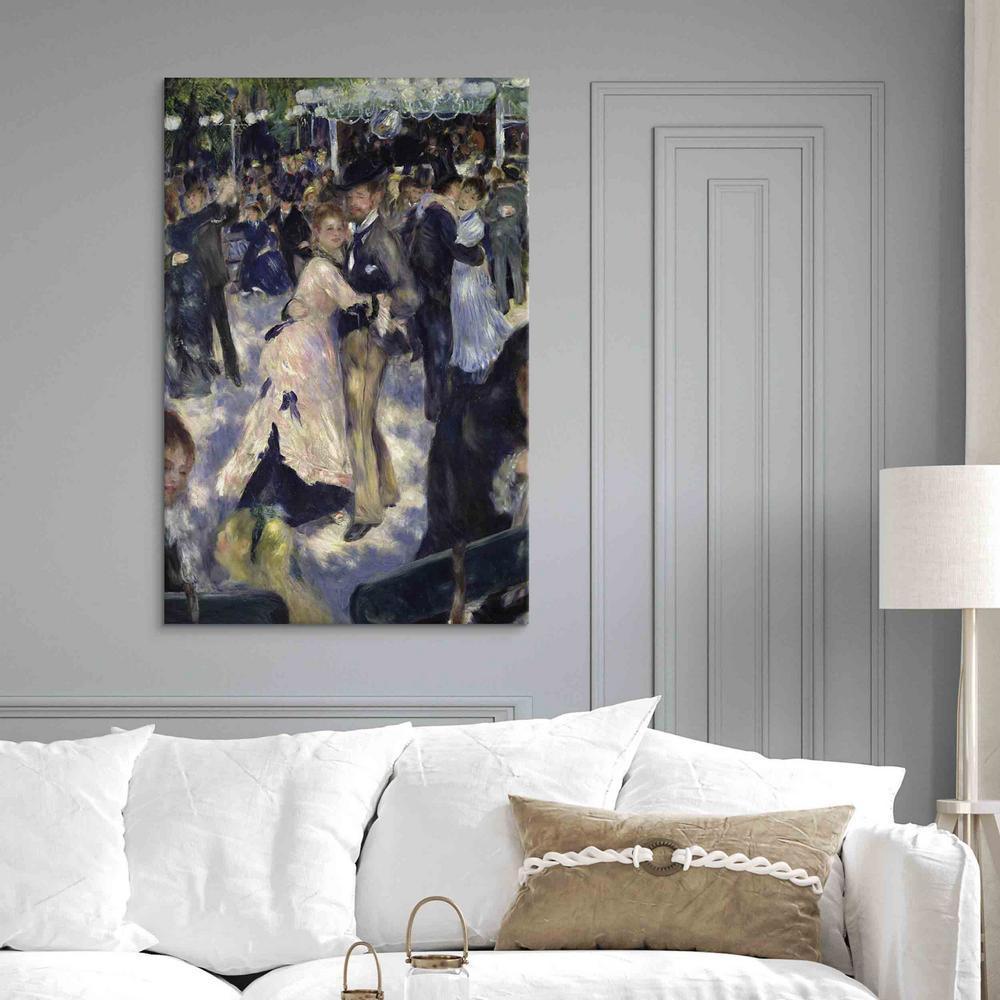 Canvas Print - Le Moulin de la Galette detail of the dancers (Pierre-Auguste Renoir)