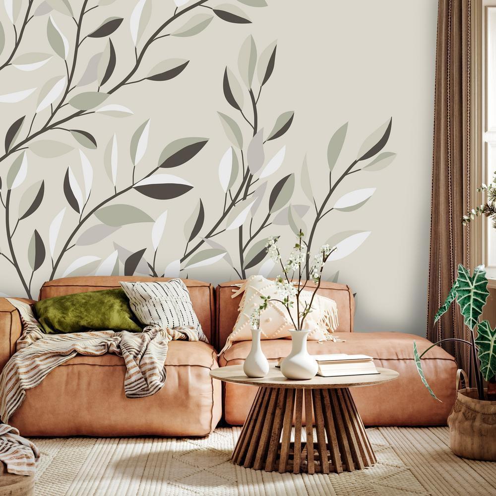 Wall Mural - Climbing Leaves - First Variant-Wall Murals-ArtfulPrivacy