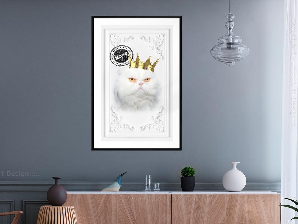 Frame Wall Art - Cat Rules II-artwork for wall with acrylic glass protection