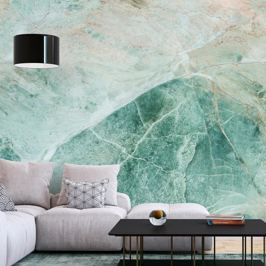 Wall Mural - Turquoise Marble-Wall Murals-ArtfulPrivacy