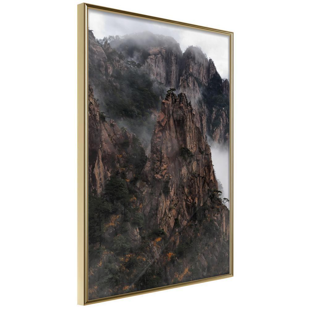 Framed Art - Mountain Ridge-artwork for wall with acrylic glass protection