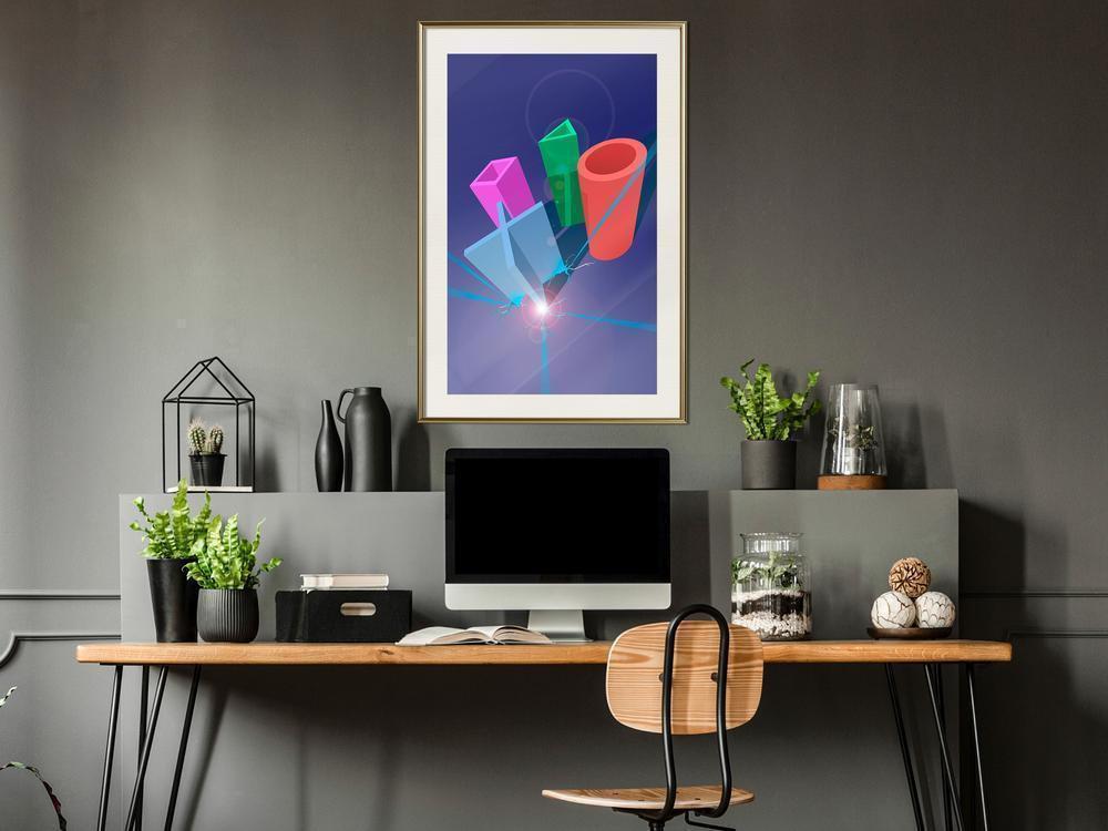 Abstract Poster Frame - Let's Play!-artwork for wall with acrylic glass protection