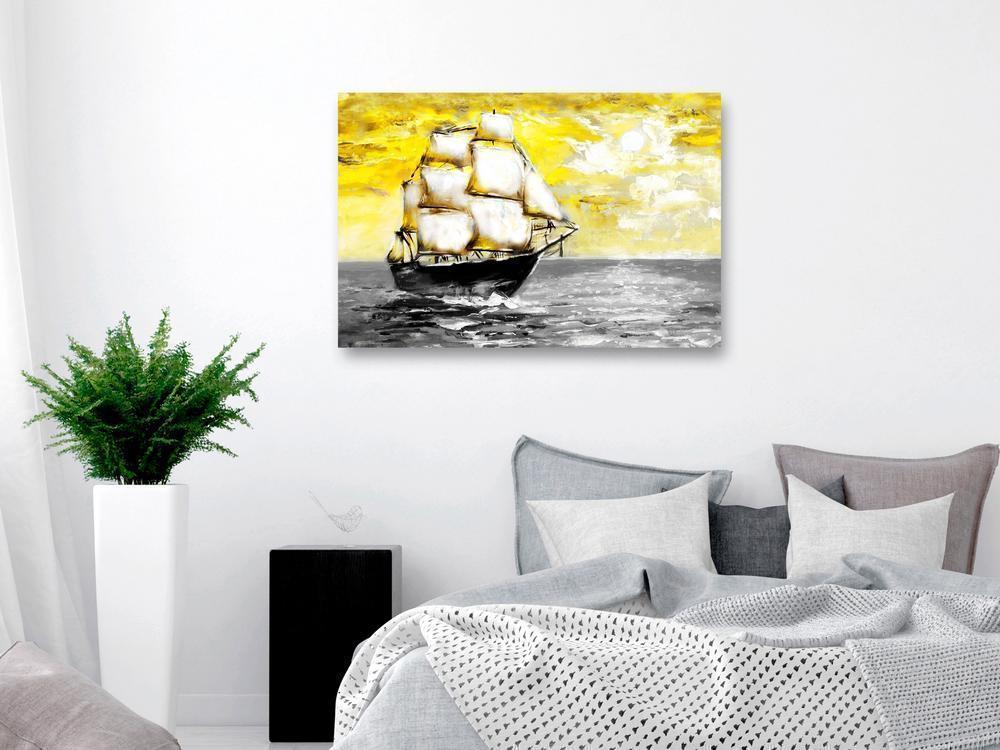 Canvas Print - Spring Cruise (1 Part) Wide Yellow-ArtfulPrivacy-Wall Art Collection