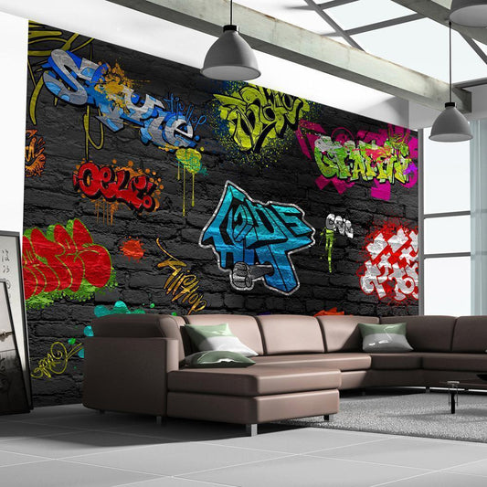 Wall Mural - Graffiti wall-Wall Murals-ArtfulPrivacy