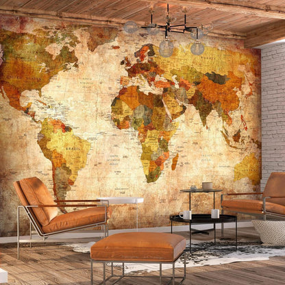 Wall Mural - Old World Map-Wall Murals-ArtfulPrivacy