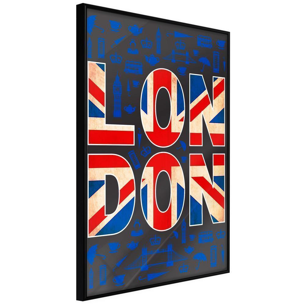 Wall Art Framed - London-artwork for wall with acrylic glass protection