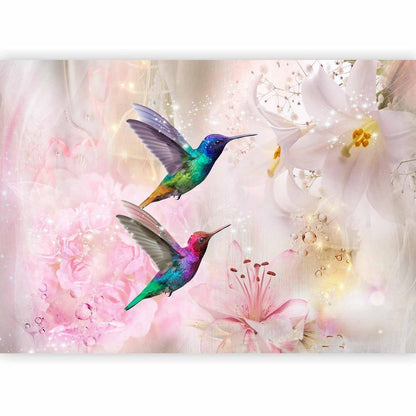 Wall Mural - Colourful Hummingbirds (Pink)