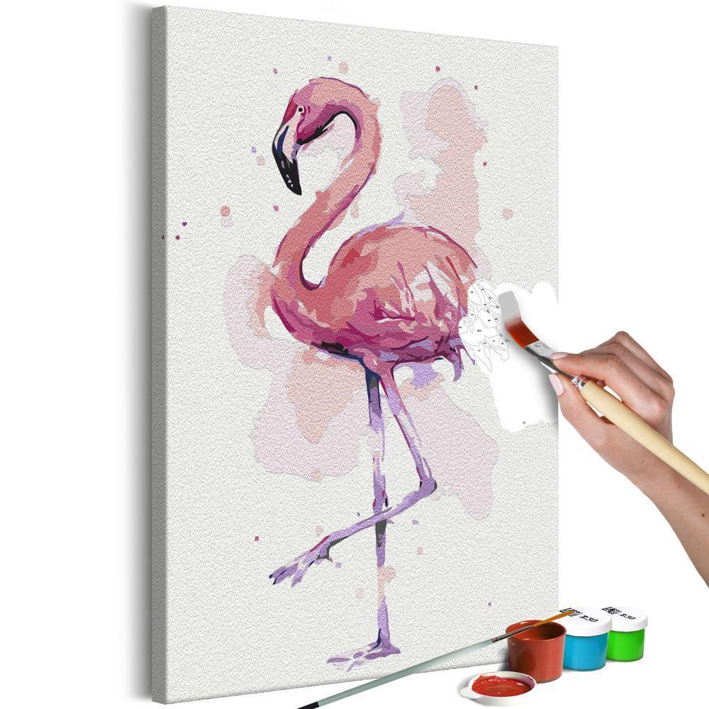 Start learning Painting - Paint By Numbers Kit - Friendly Flamingo - new hobby